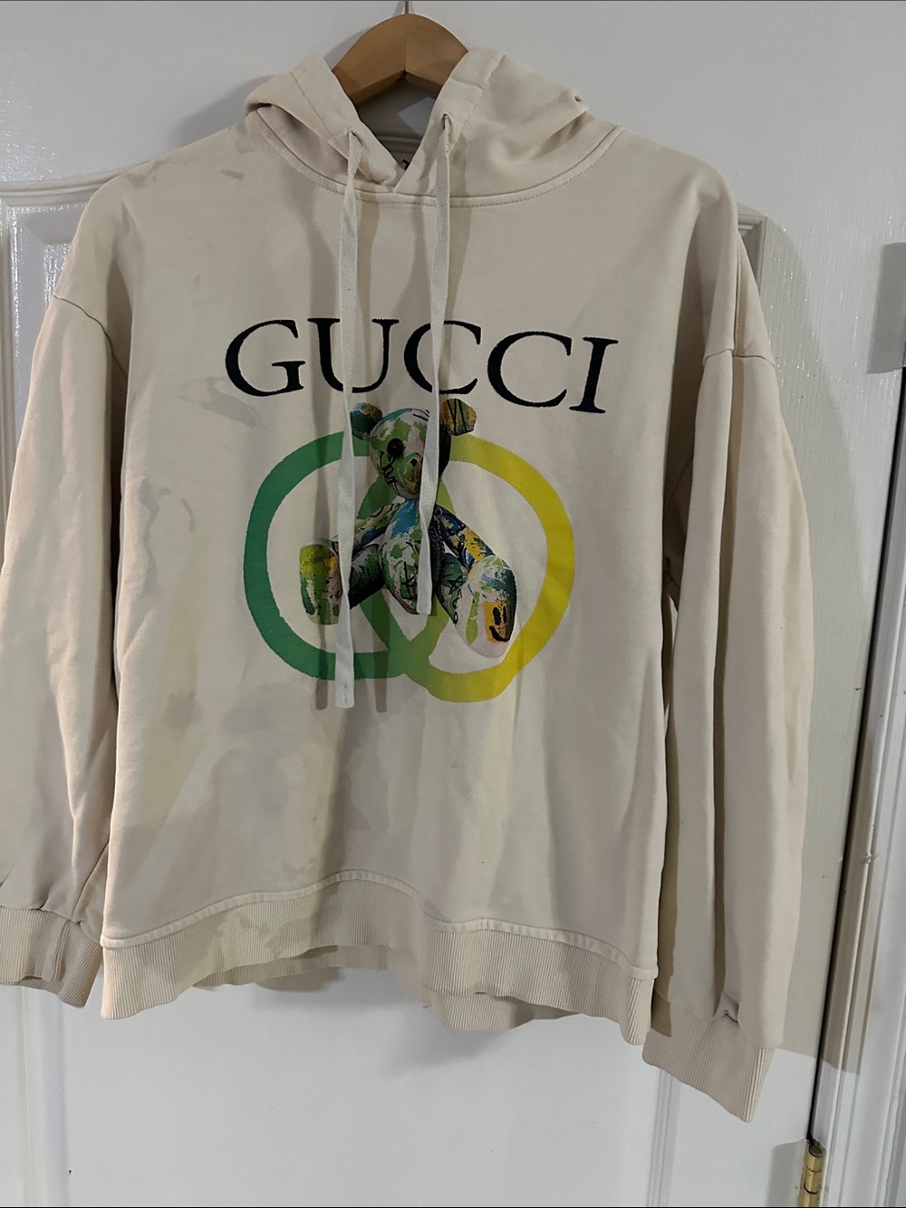 Men GUCCI distressed hoodie